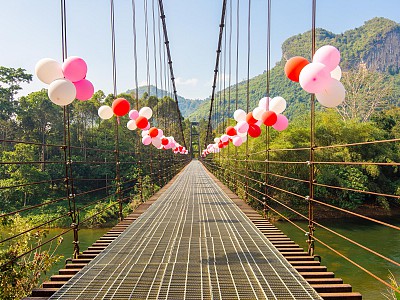 Hanging Bridge, Wat Khao Pang